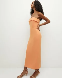 Veronica Beard Dresses>Absol Crepe Strapless Dress in