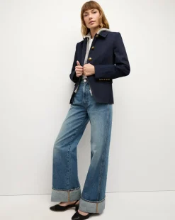 Veronica Beard Jackets & Outerwear|Matching Sets>Aire Denim Dickey Jacket in Dark Wash