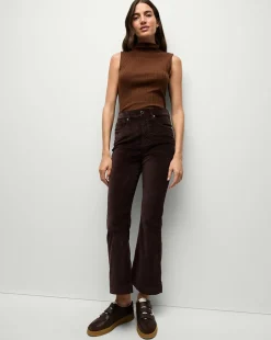 Veronica Beard Tops>Alora Top in Dark Cocoa