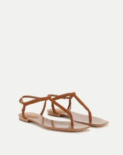 Veronica Beard Sandals>Amelia T-Strap Suede Sandal
