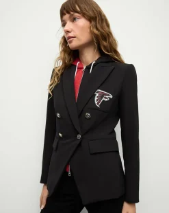Veronica Beard Jackets & Outerwear>Atlanta Falcons Dickey Jacket in Black/Silver