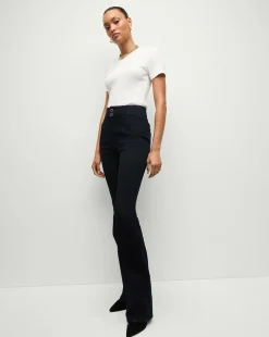 Veronica Beard Jeans>Beverly Skinny-Flare Jean in Indigo Wash