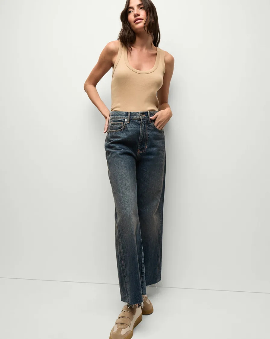 Veronica Beard Tops>Birke Scoop-Neck Tank in