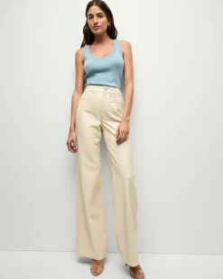 Veronica Beard Tops>Birke Scoop-Neck Tank Top in Light Blue
