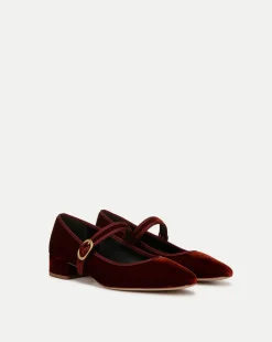 Veronica Beard Pumps>Cade Velvet Mary Jane Ballet Pump in