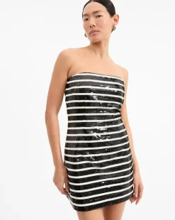Veronica Beard Dresses|Party Dressing>Cala Sequin Mini Dress in Black & White