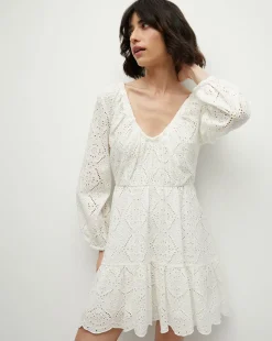 Veronica Beard Dresses>Calibra Eyelet Dress