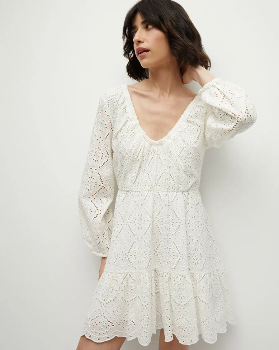 Veronica Beard Dresses>Calibra Eyelet Dress