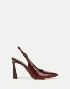Veronica Beard Pumps|The Veronicas' Favorites>Callie Croc-Embossed Slingback Pump in