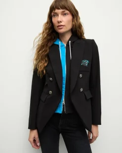 Veronica Beard Jackets & Outerwear|The Gift Guide>Carolina Panthers Dickey Jacket in Black/Silver