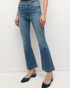 Veronica Beard Jeans>Carson Kick-Flare Jean in Bandit Dust