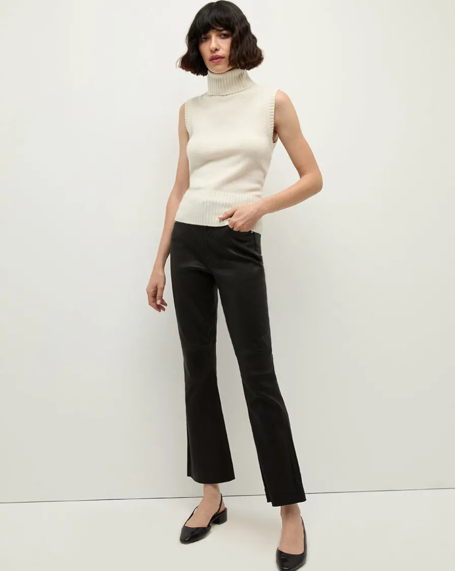 Veronica Beard Jeans|Pants>Carson Kick-Flare Leather Pant in