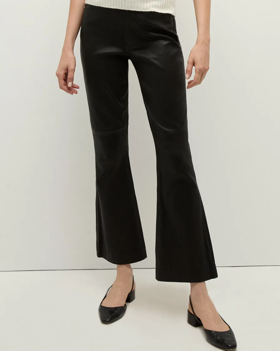 Veronica Beard Jeans|Pants>Carson Kick-Flare Leather Pant in