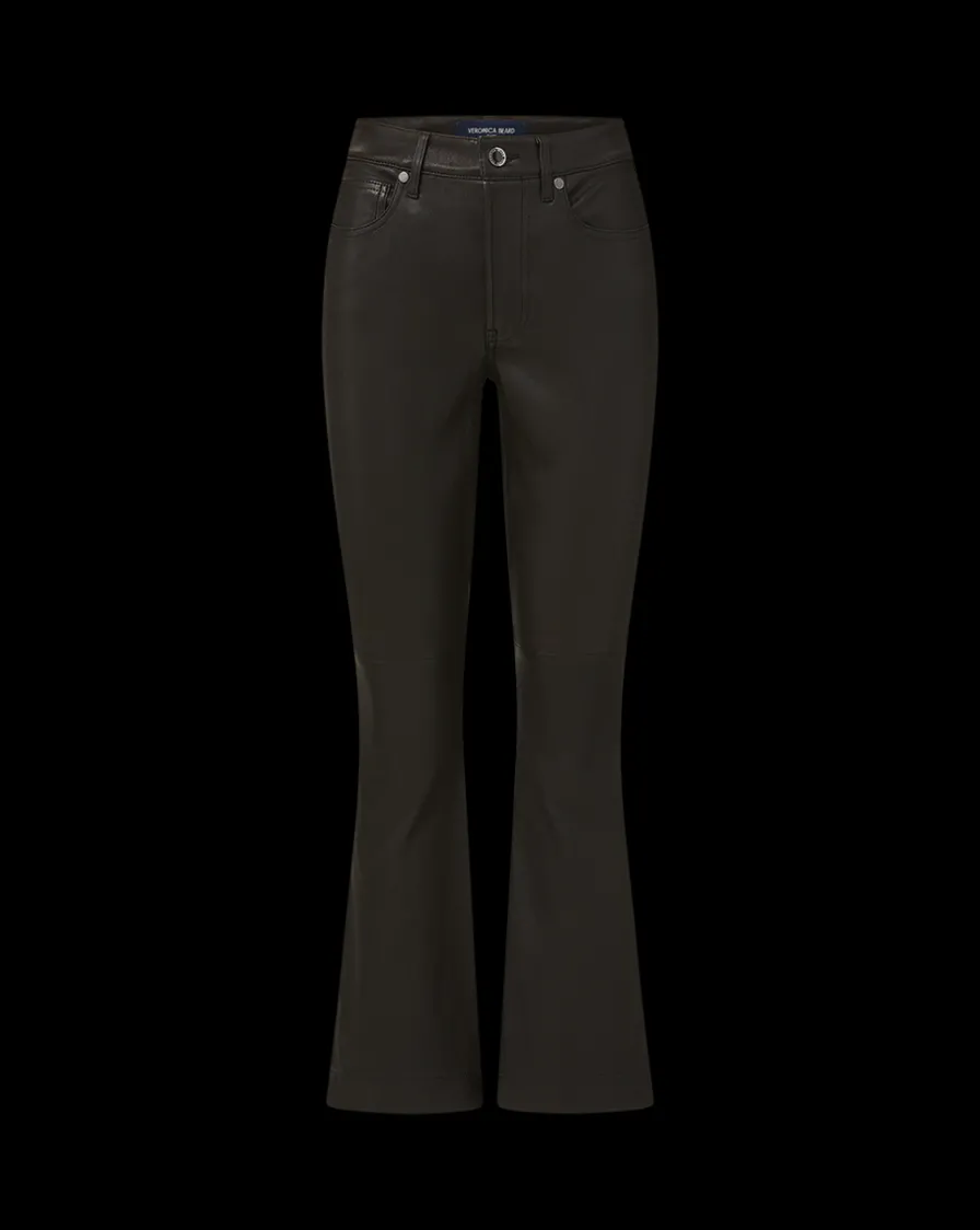 Veronica Beard Jeans|Pants>Carson Kick-Flare Leather Pant in