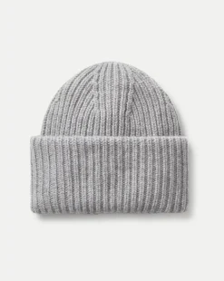 Veronica Beard Accessories|The Gift Guide>Cashmere Foldover Beanie in Heather Grey