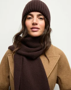 Veronica Beard Accessories|The Veronicas' Favorites>Cashmere Foldover Beanie in Dark Chocolate