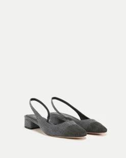 Veronica Beard Flats & Loafers>Cecile Cap-Toe Denim Slingback