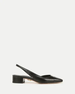 Veronica Beard Flats & Loafers>Cecile Cap-Toe Leather Slingback in