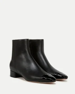 Veronica Beard Boots & Booties>Cecile Leather Cap-Toe Bootie in