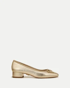 Veronica Beard Flats & Loafers|Pumps>Cecile Metallic Leather Ballet Pumps