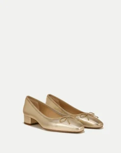 Veronica Beard Flats & Loafers|Pumps>Cecile Metallic Leather Ballet Pumps
