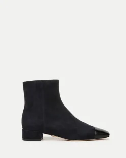 Veronica Beard Boots & Booties>Cecile Suede Cap-Toe Bootie in
