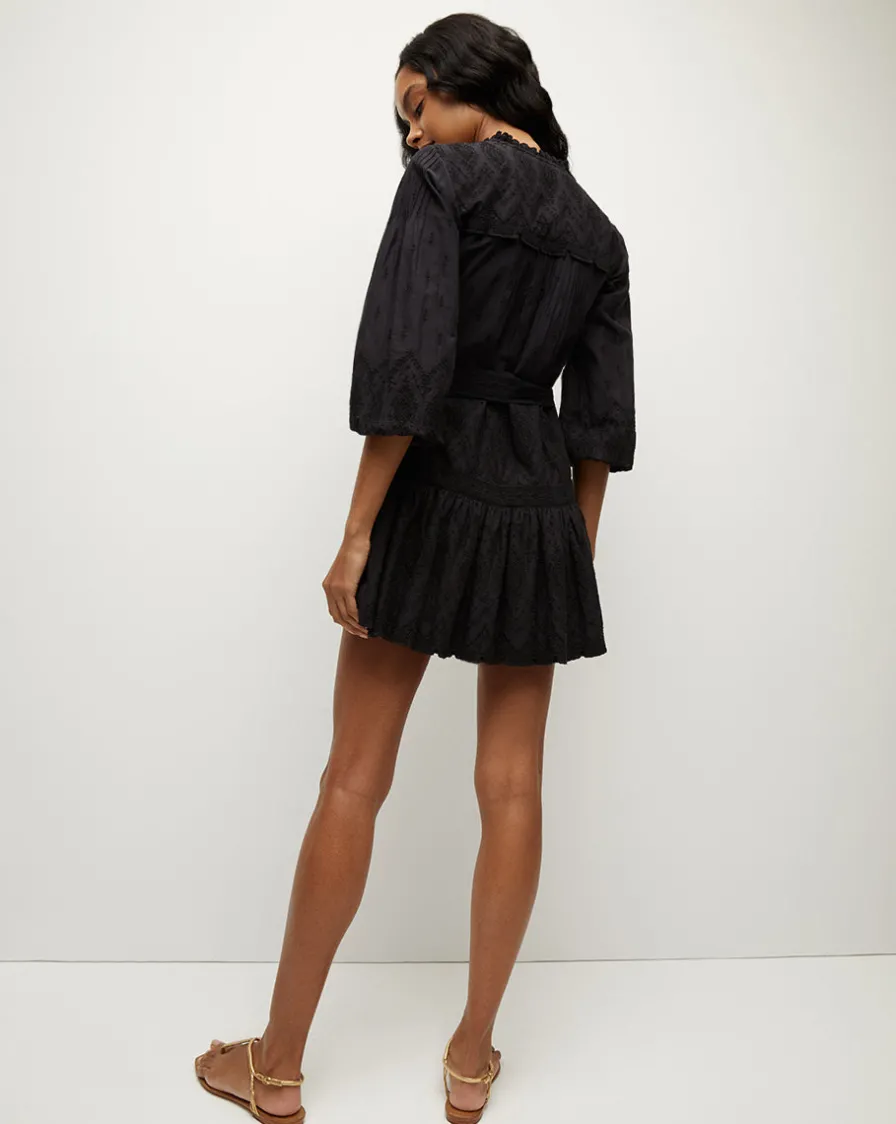 Veronica Beard Dresses>Chrisjen Cotton Eyelet Mini Dress