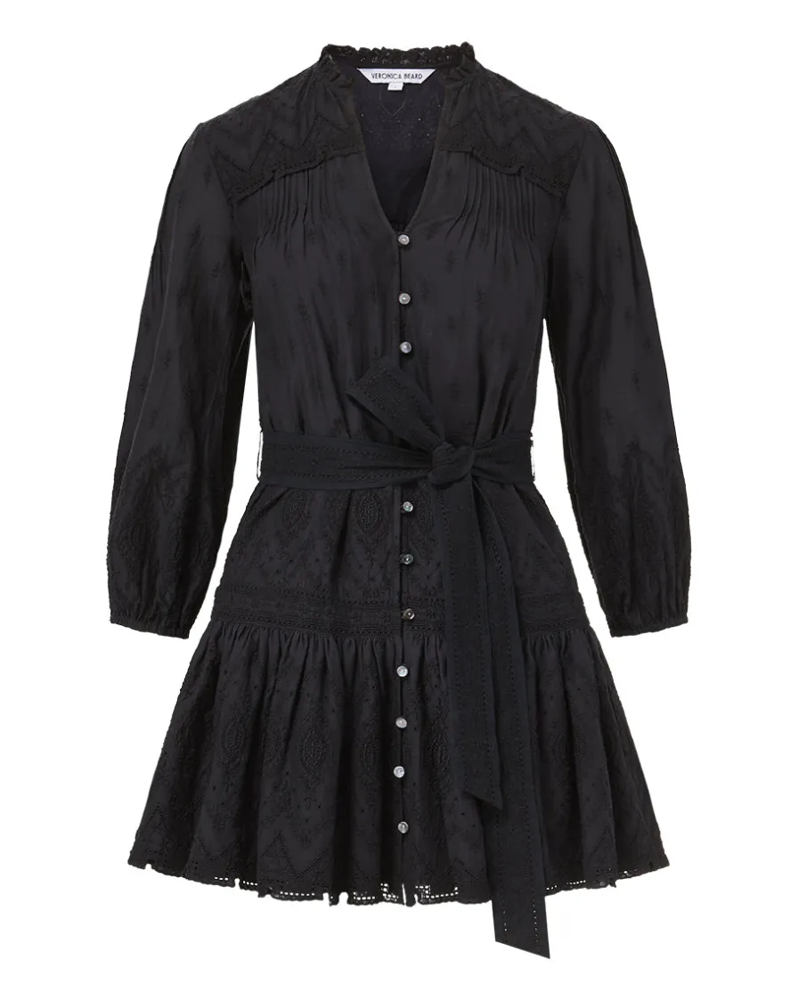 Veronica Beard Dresses>Chrisjen Cotton Eyelet Mini Dress