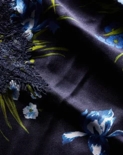 Veronica Beard Tops>Ciarlo Stretch-Silk Top in Navy Multi