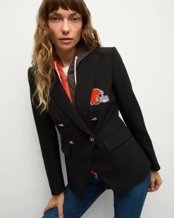 Veronica Beard Jackets & Outerwear>Cleveland Browns Dickey Jacket in Black/Gold