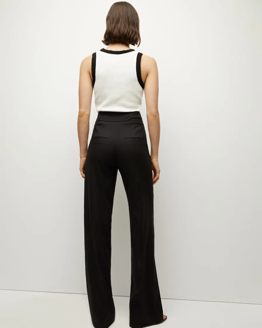 Veronica Beard Pants>Cruz Stretch-Linen Pants in