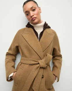 Veronica Beard Jackets & Outerwear|The Veronicas' Favorites>Della Wool Dickey Coat in Dark Camel