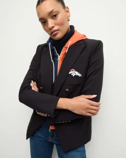 Veronica Beard Jackets & Outerwear>Denver Broncos Dickey Jacket in Navy/Gold