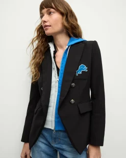 Veronica Beard Jackets & Outerwear>Detroit Lions Dickey Jacket in Black/Silver