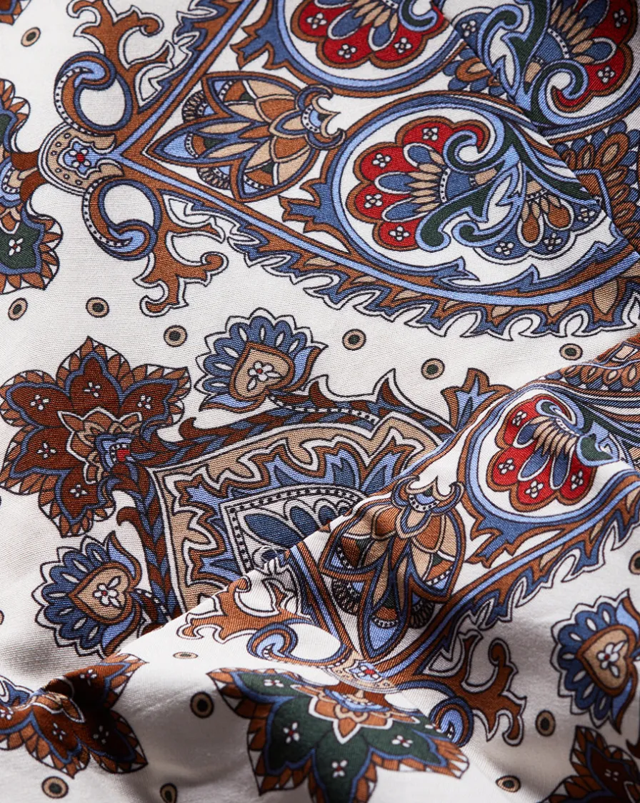 Veronica Beard Tops>Drey Kaleidoscope-Print Top in Off-White Multi