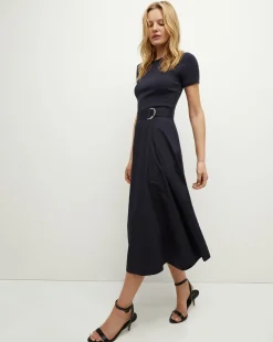 Veronica Beard Dresses>Facia Mixed-Media Dress in