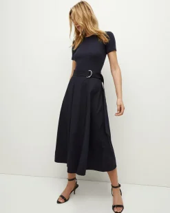 Veronica Beard Dresses>Facia Mixed-Media Dress in