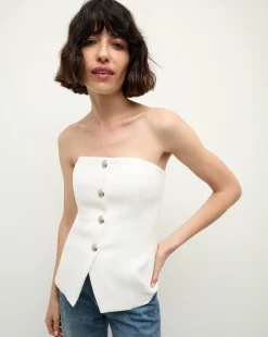 Veronica Beard Tops>Forman Bustier Top in