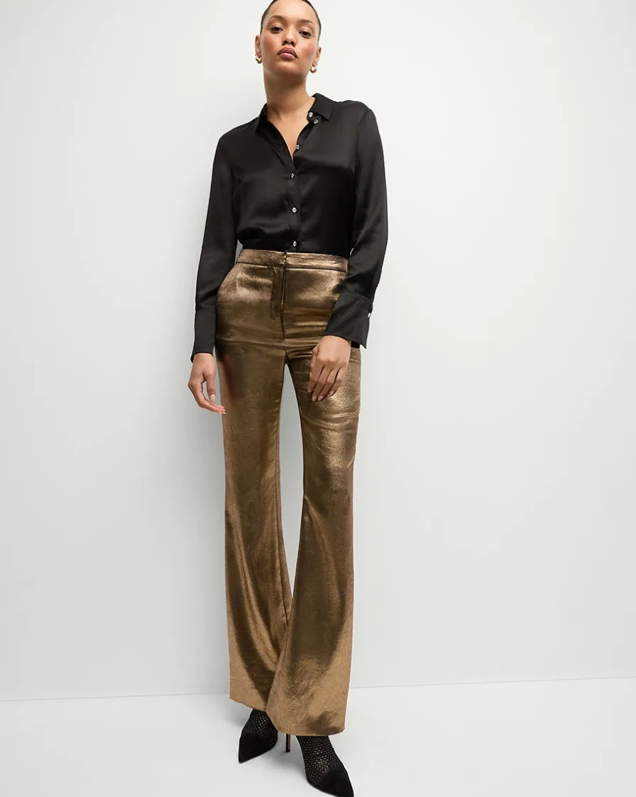 Veronica Beard Pants|Matching Sets>Gracie Pant in Vintage Gold x Poppy Delevingne