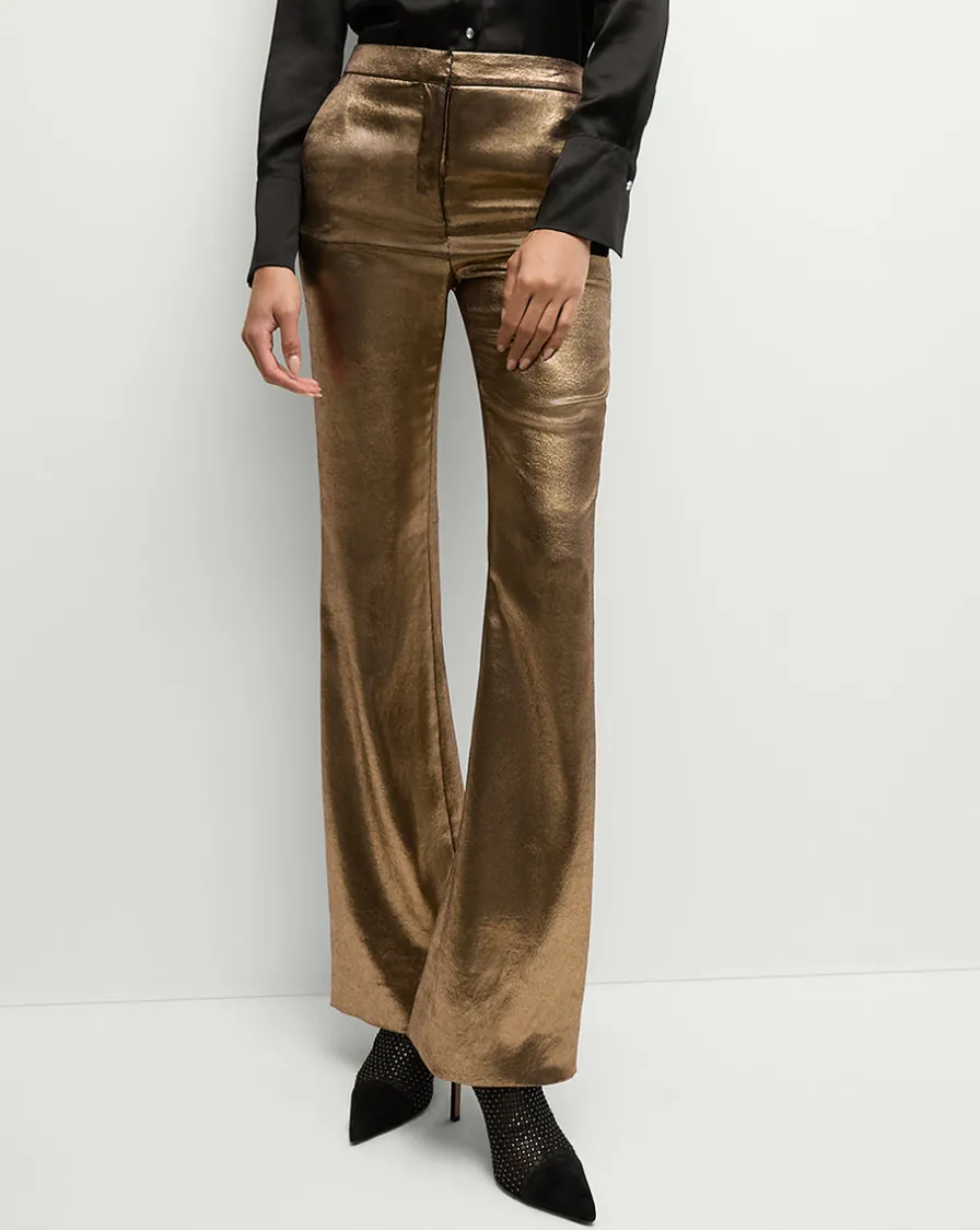 Veronica Beard Pants|Matching Sets>Gracie Pant in Vintage Gold x Poppy Delevingne