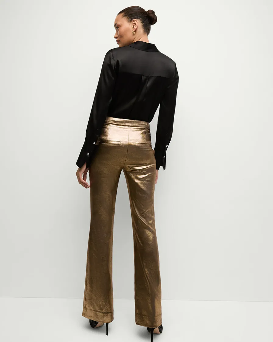 Veronica Beard Pants|Matching Sets>Gracie Pant in Vintage Gold x Poppy Delevingne