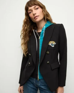 Veronica Beard Jackets & Outerwear>Jacksonville Jaguars Dickey Jacket in Black/Gold