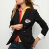 Veronica Beard Jackets & Outerwear>Kansas City Chiefs Dickey Jacket in Black/Gold