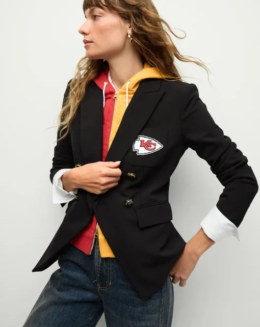 Veronica Beard Jackets & Outerwear>Kansas City Chiefs Dickey Jacket in Black/Gold