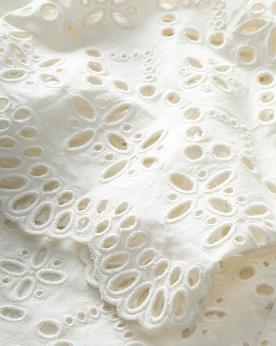 Veronica Beard Pants|Matching Sets>Kemper Cotton Eyelet Pant in