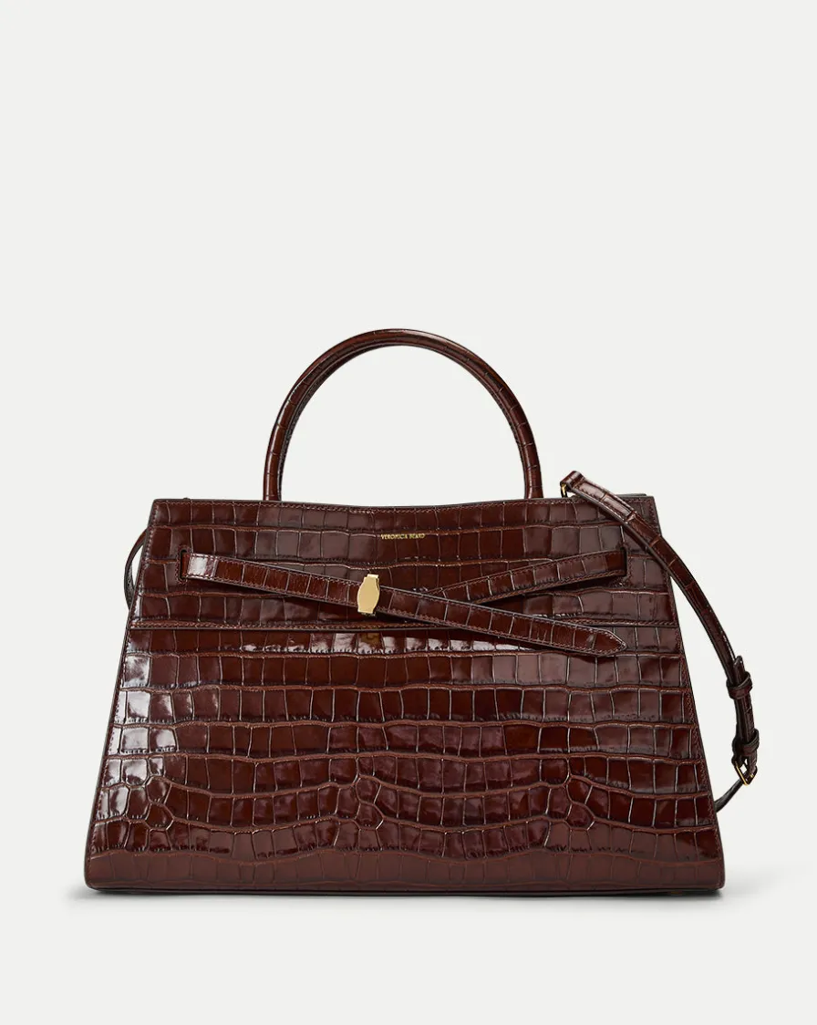 Veronica Beard Tote Bags|The Gift Guide>Large Croc-Embossed Dash Bag in