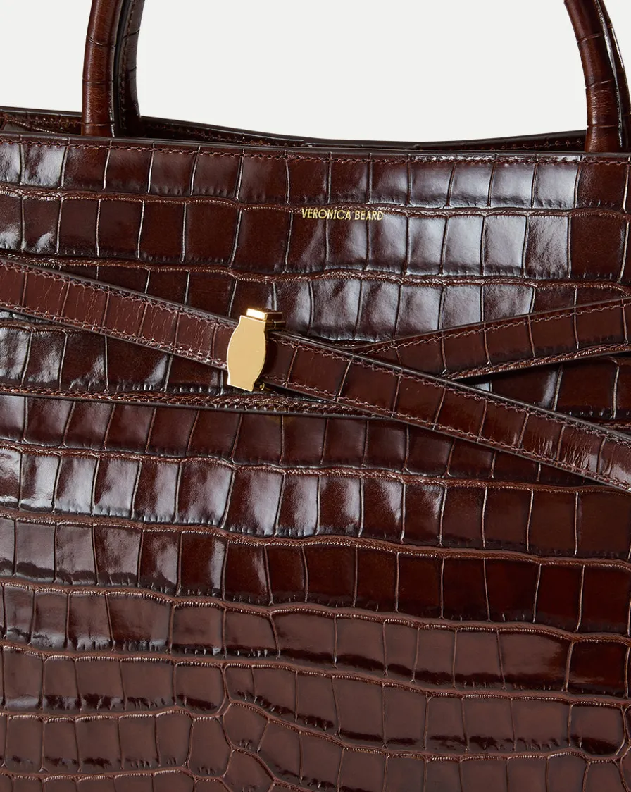 Veronica Beard Tote Bags|The Gift Guide>Large Croc-Embossed Dash Bag in