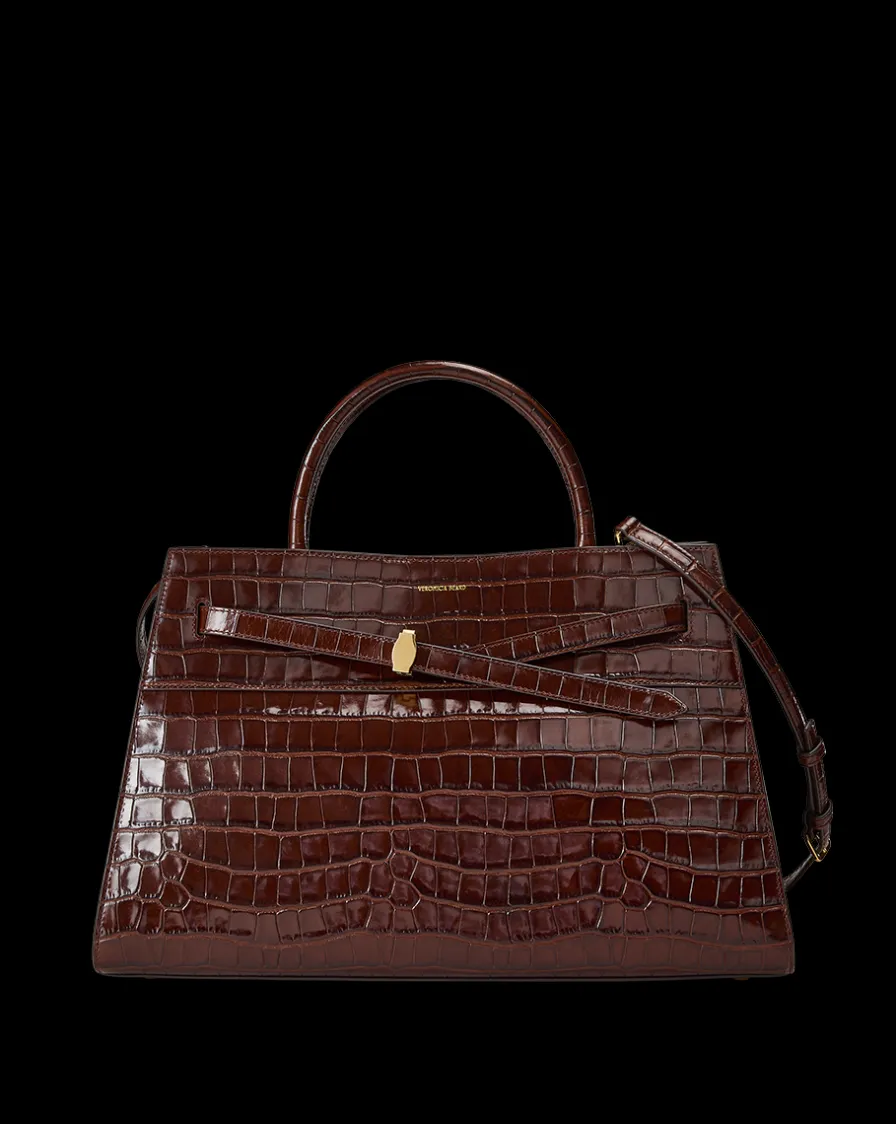 Veronica Beard Tote Bags|The Gift Guide>Large Croc-Embossed Dash Bag in