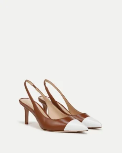 Veronica Beard Pumps>Liliana Leather Slingback Pump in