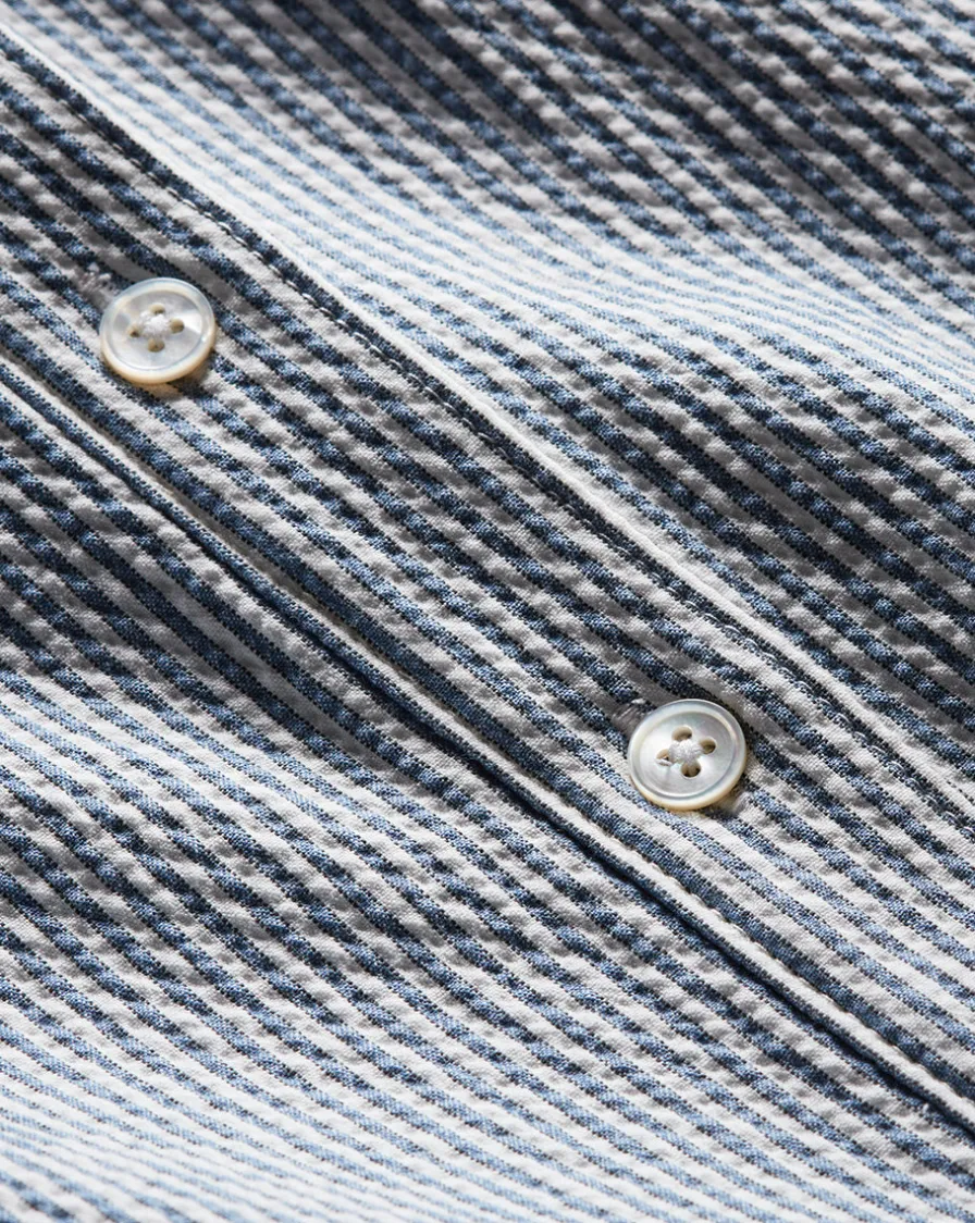 Veronica Beard Dresses>Mackey Seersucker Halter Dress in